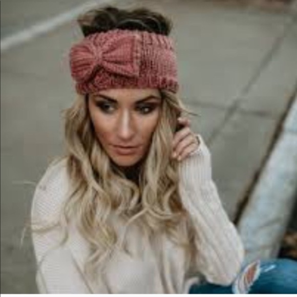 NEW knit Winter Bow Headband - Picture 3 of 3